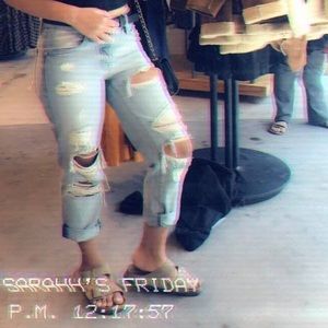 Distressed Mom Jeans